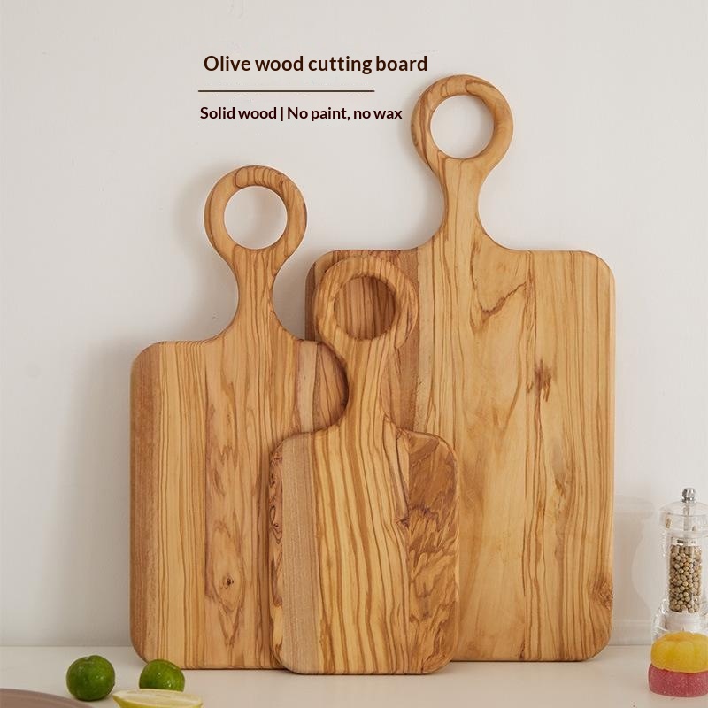 Premium Olive Wood Serving Board - Rustic Charcuterie & Steak Display Platter