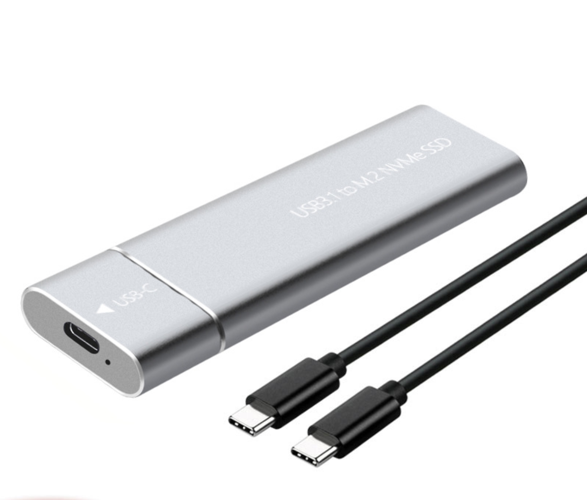 Dual Protocol M.2 NVMe & SATA SSD Enclosure - High-Speed USB 3.1 Gen 2 Type-C External Solid State Drive Adapter