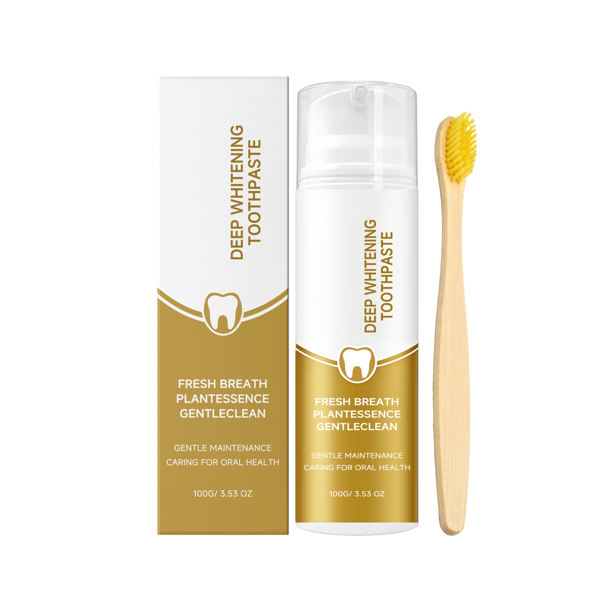 Advanced Deep Whitening Toothpaste & Toothbrush Set | Natural Stain Removal & Enamel Care