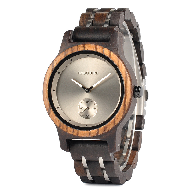 Q18 Classic Wooden Quartz Watch - Sporty Analog Wristwatch for Adults
