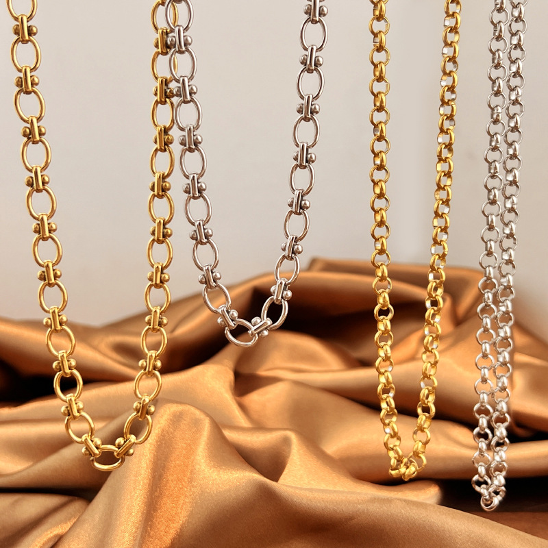Vintage-Inspired Titanium Steel Pearl Necklace | Elegant Light Luxury Clavicle Chain for Women & Men