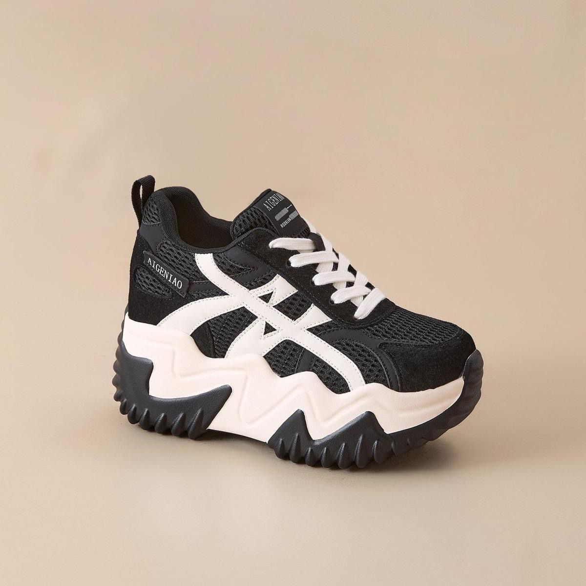 Women's Casual Autumn Mesh Sneakers - Comfortable Low-Top Lace-Up Oxford Shoes