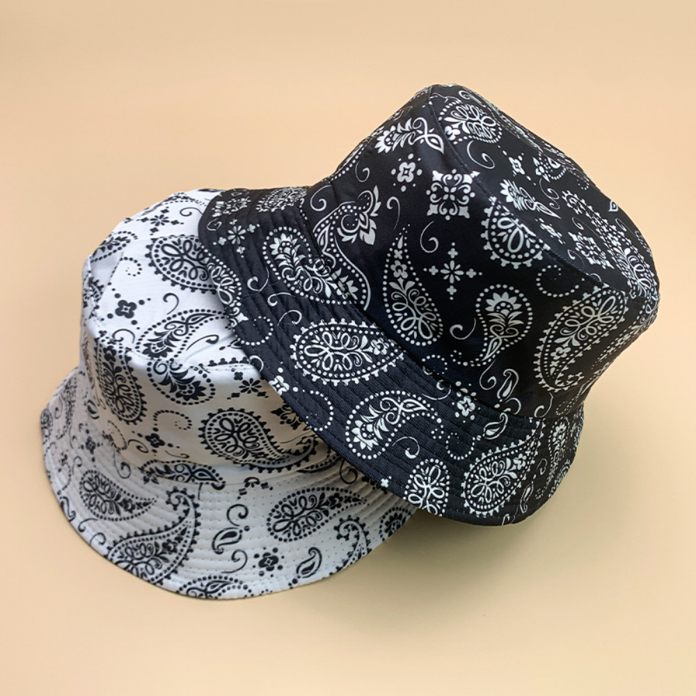 Vintage Paisley Bucket Hat - Stylish Cashew Flower Fisherman Hat for Men and Women