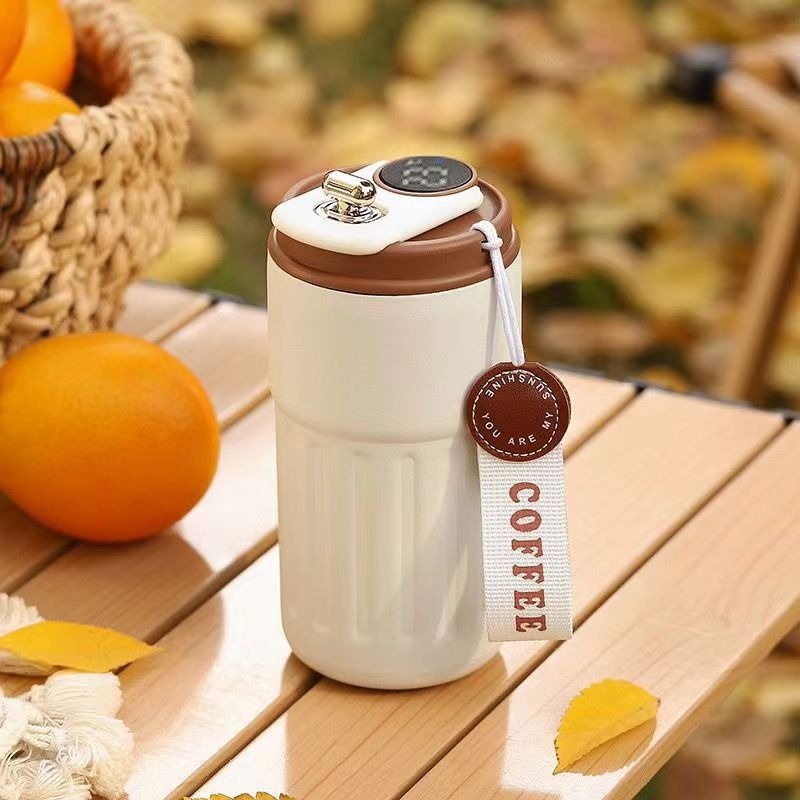 Smart Coffee Mug with Intelligent Temperature Display - Premium 316 Stainless Steel Insulated Travel Cup