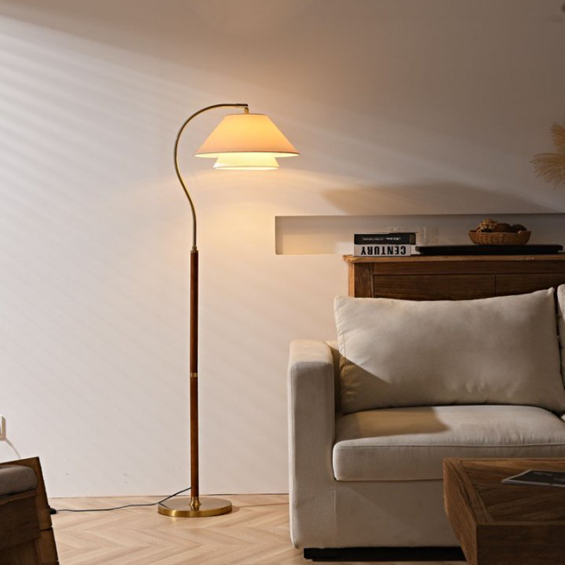 Elegant Pleated Floor Lamp - Cozy Ambient Standing Light for Living Room & Bedroom