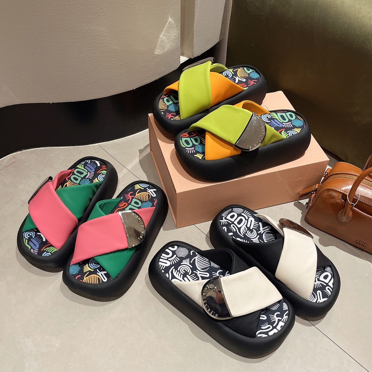Women's Exotic-Style Platform Slippers | Comfortable Thick-Sole Casual Slides