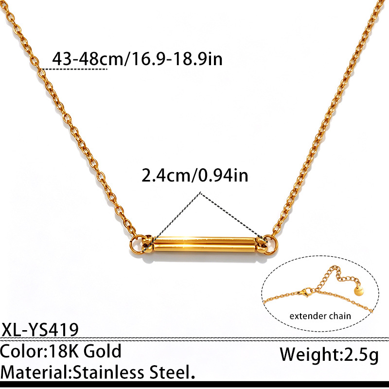Elegant 18K Gold Plated Titanium Steel Necklace for Women | Retro U-Shape Pearl Pendant