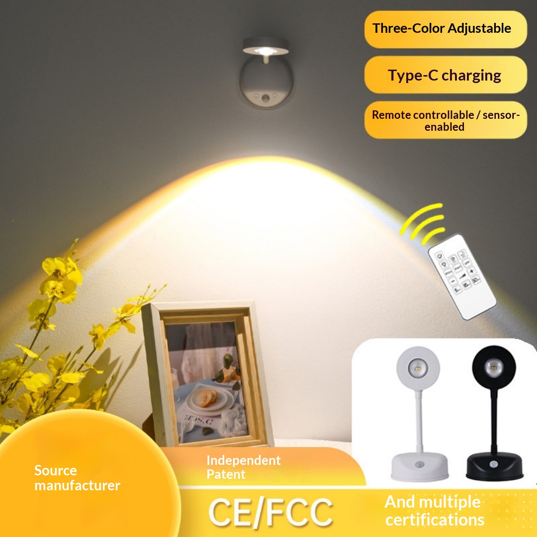 Wireless Rechargeable LED Indoor Wall Light | Smart Motion Sensor Spotlight with Remote Control