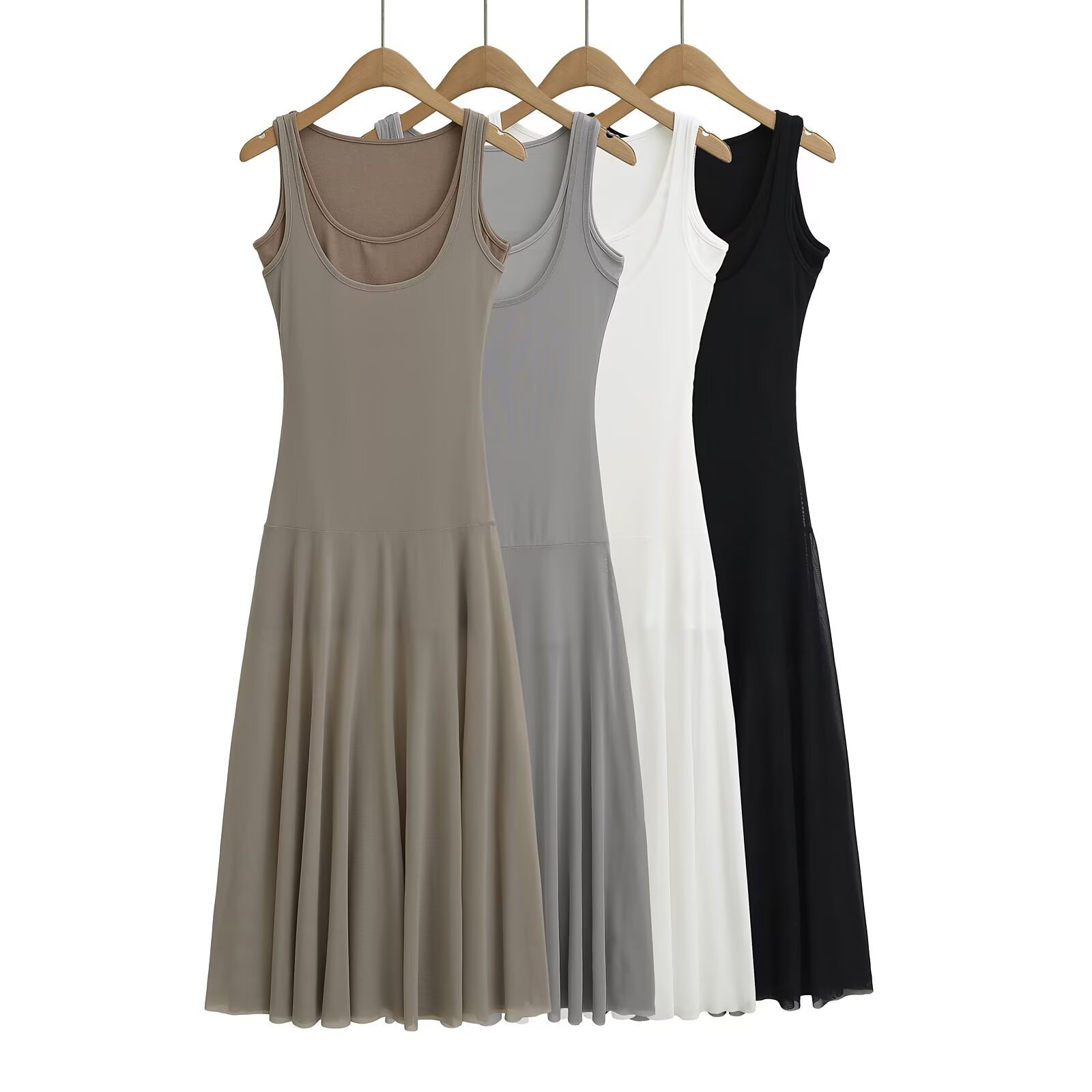 Women's Elegant Slim-Fit Sleeveless Vest Dress - Chic Summer Commuter Style