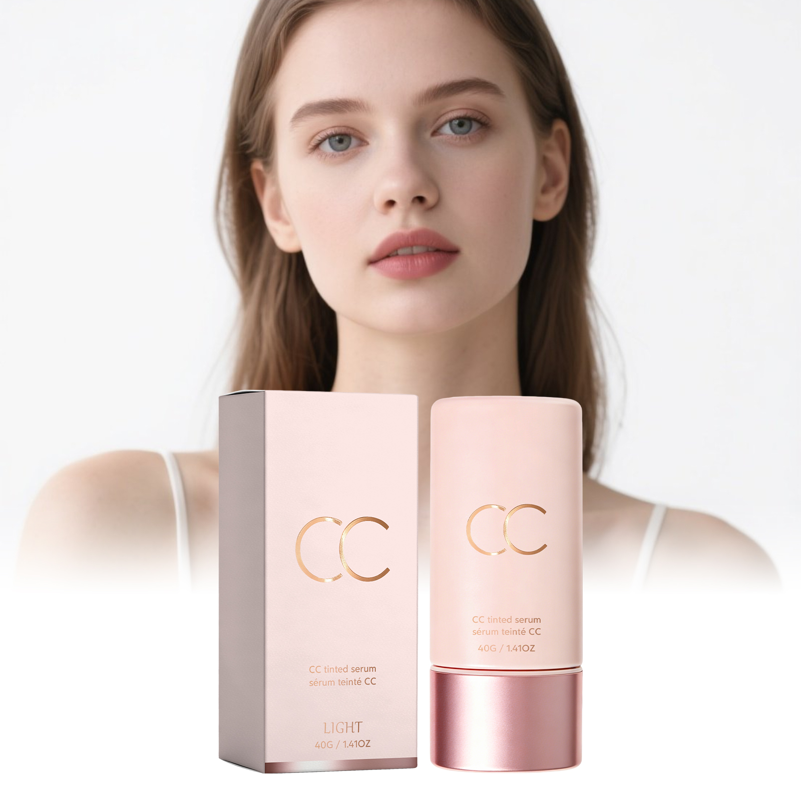 CC Bare Face Tinted Cream (40g) - Lightweight Hydrating CC Cream for a Natural, Flawless Glow