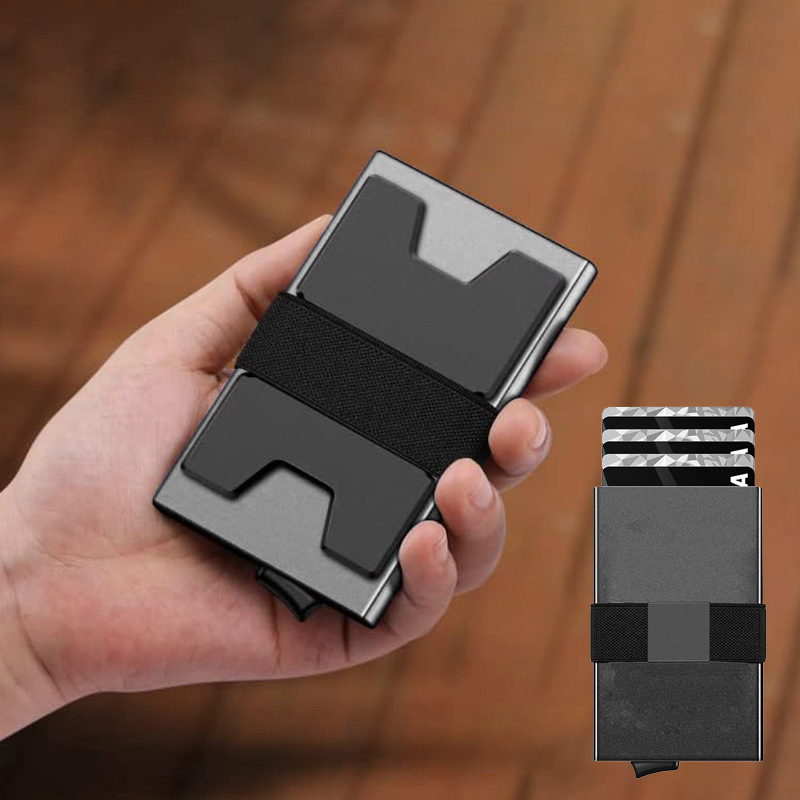 Minimalist Aluminum RFID-Blocking Wallet | Slim Metal Card Holder for Men & Women