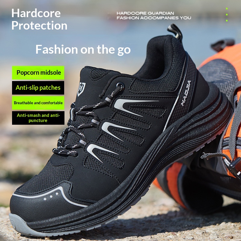 Men's Indestructible Steel Toe Work Shoes - Breathable, Puncture-Resistant Safety Boots
