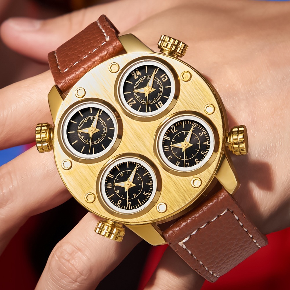 Men's Luxury Large-Dial Quartz Watch – Elegant European Style Fashion Watch