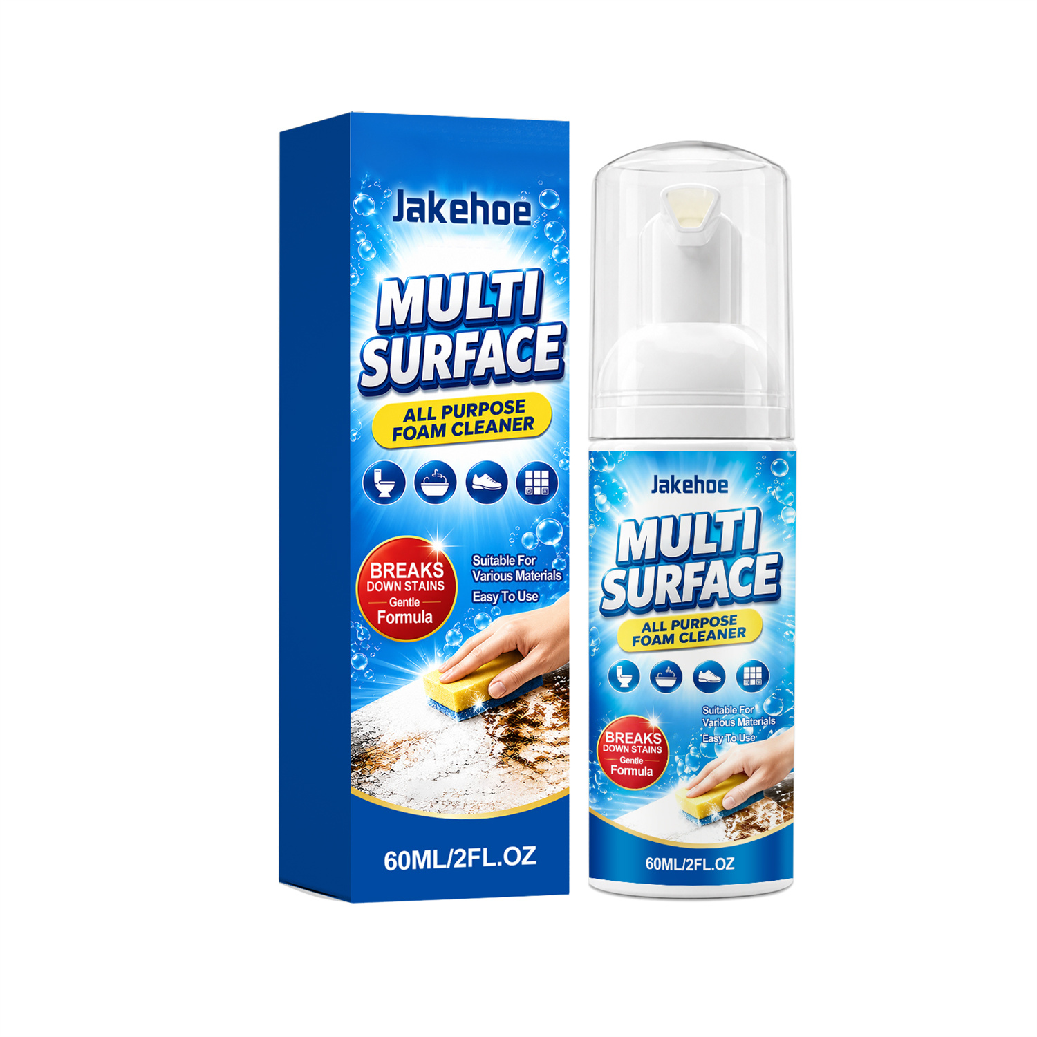 Multi-Surface All-Purpose Foam Cleaner - Powerful Deep-Cleaning Spray with Fresh Lemon Extract