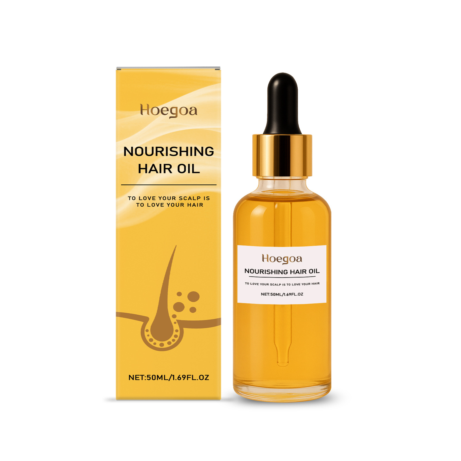 HOEGOA Nourishing Hair Essential Oil (50ml) - Deep Hydration, Frizz Control & Brilliant Shine Therapy