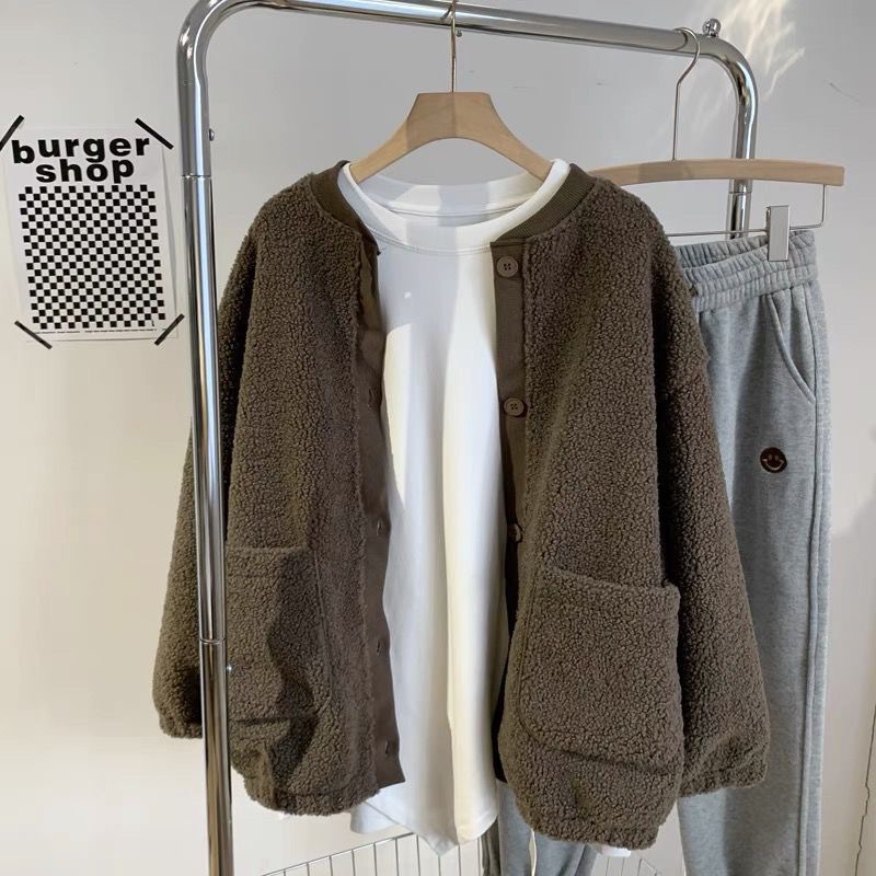Elegant Loose-Fit Brushed Cardigan Coat | Cozy Commuter Jacket