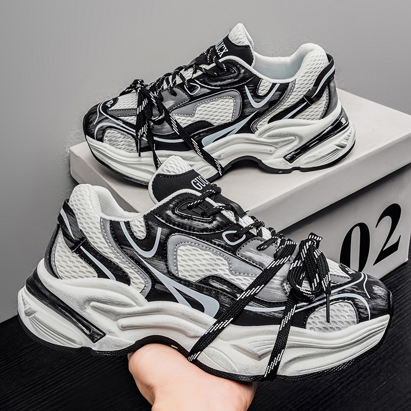 Men's Premium European-Style Dad Sneakers | High-End Height-Boosting Athletic Shoes