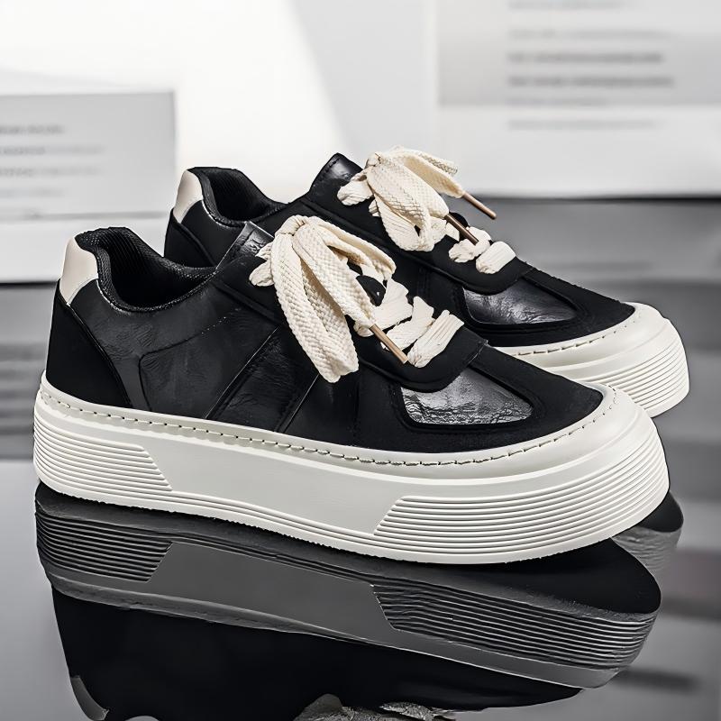 Men's Chunky Platform Skate Sneakers | Height-Increasing Suede Casual Shoes