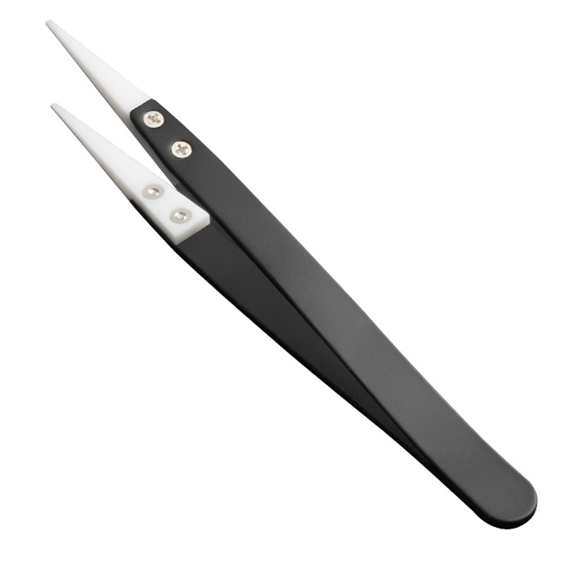 Premium Heat-Resistant Ceramic Tweezers | Anti-Static Precision Tool for DIY Coil Building & Electronics Repair