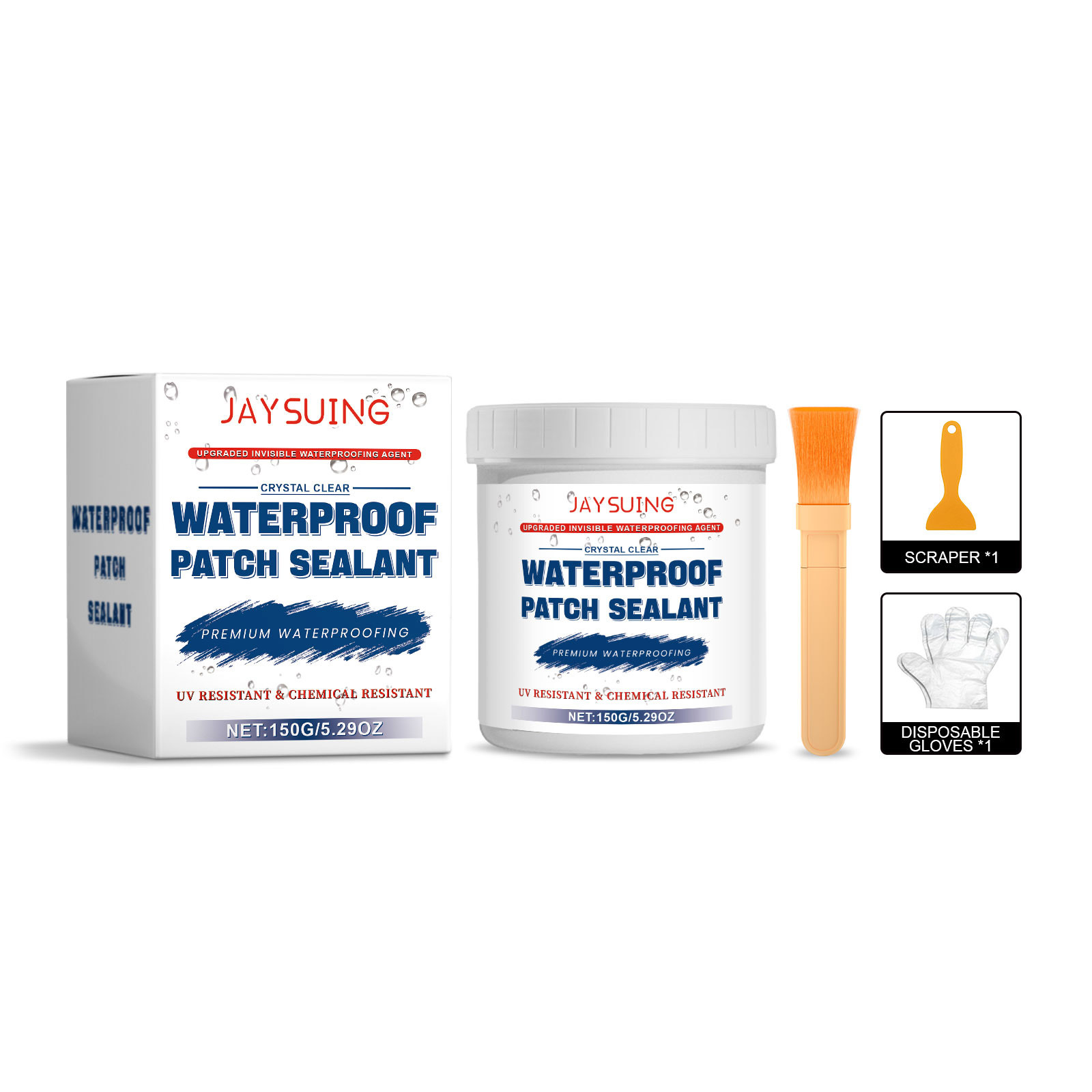 Jaysuing Transparent Waterproof Sealant Adhesive - Invisible Leak-Proof Glue for Bathroom Tiles, Roofs, and Walls (Wear-Resistant & Durable)