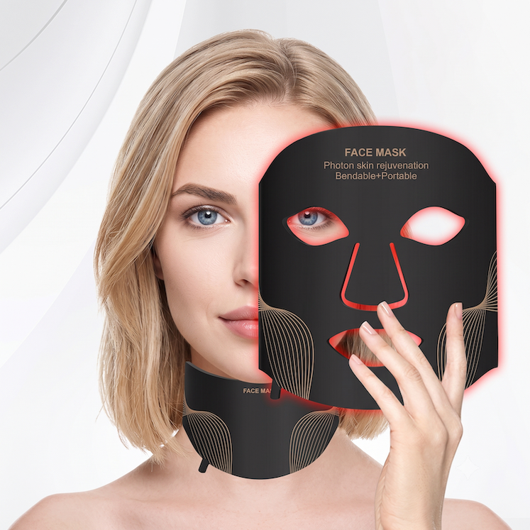Rejuvenating Silicone LED Facial Mask | Professional Household Photon Light Therapy & Infrared Beauty Device for Glowing Skin