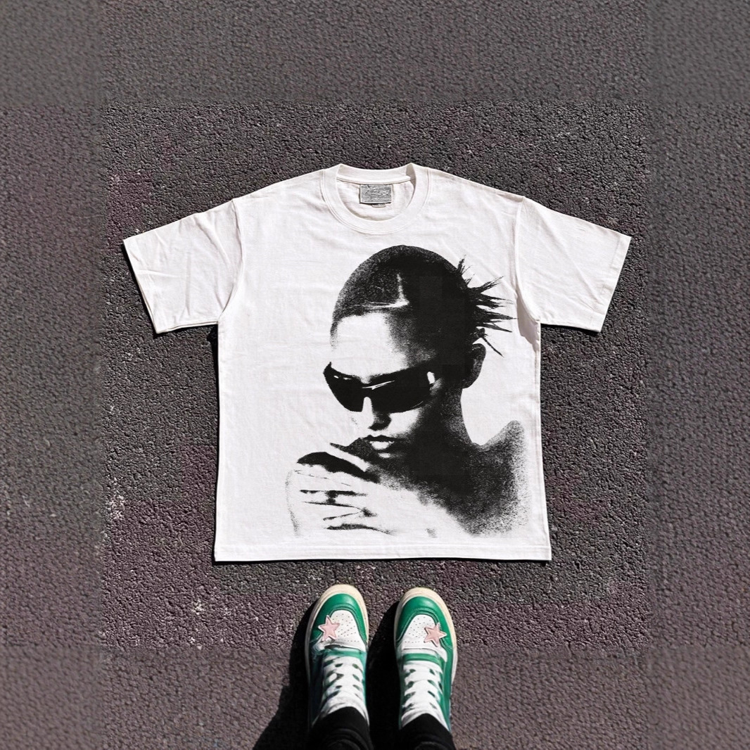 Printed Loose-Fit Short-Sleeve T-Shirts For Couples