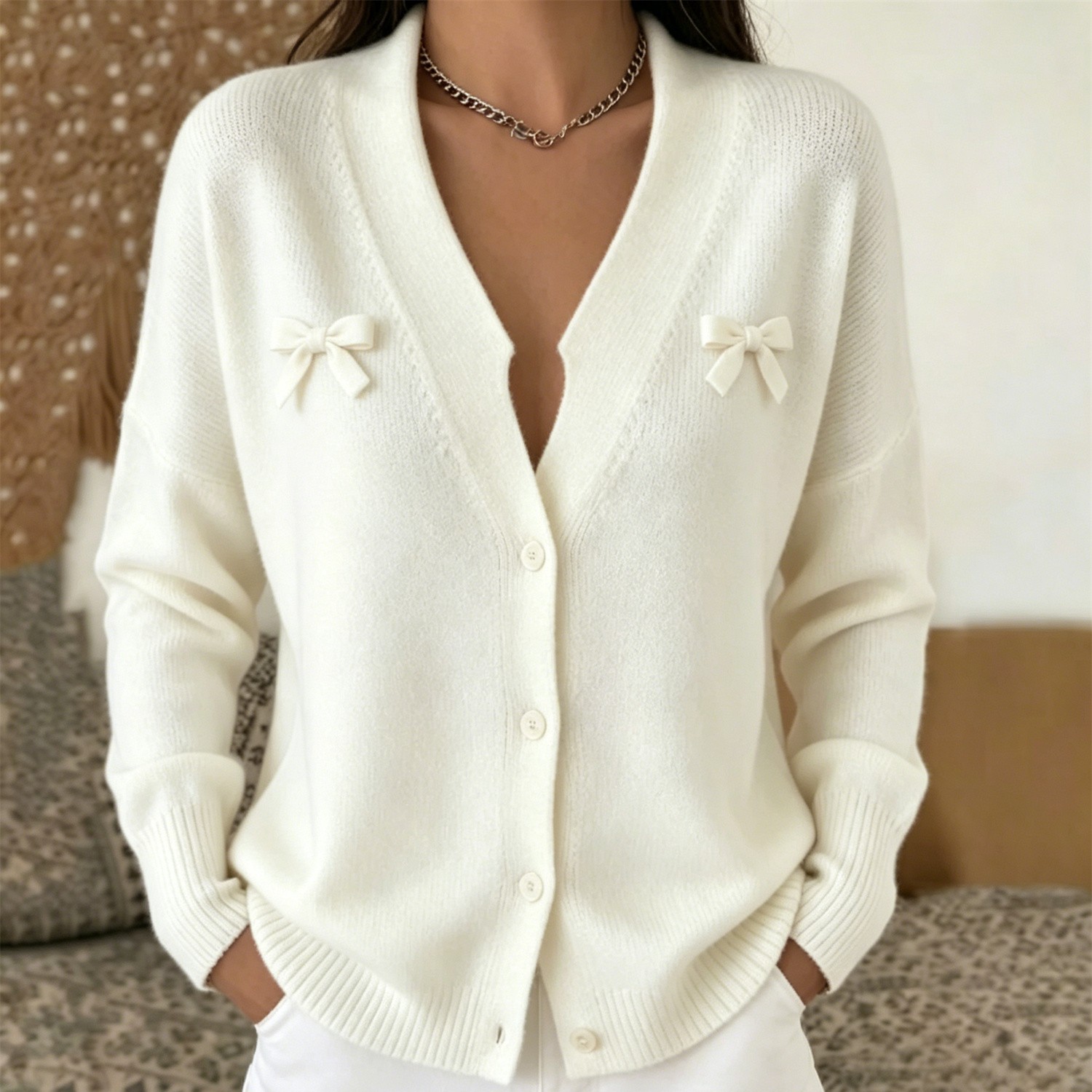Elegant Women's Long Sleeve Polyester Blouse - Classic Office & Casual Shirt