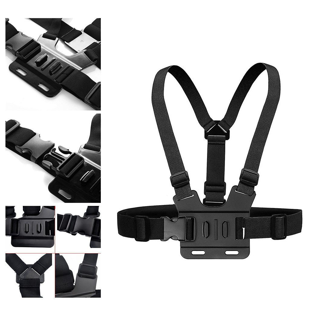 Premium Action Camera Chest Mount Harness | Adjustable POV Body Strap Compatible with GoPro Hero 11, 10, 9, 8 & Most Action Cameras | Perfect for Cycling, Skiing, and Outdoor Sports