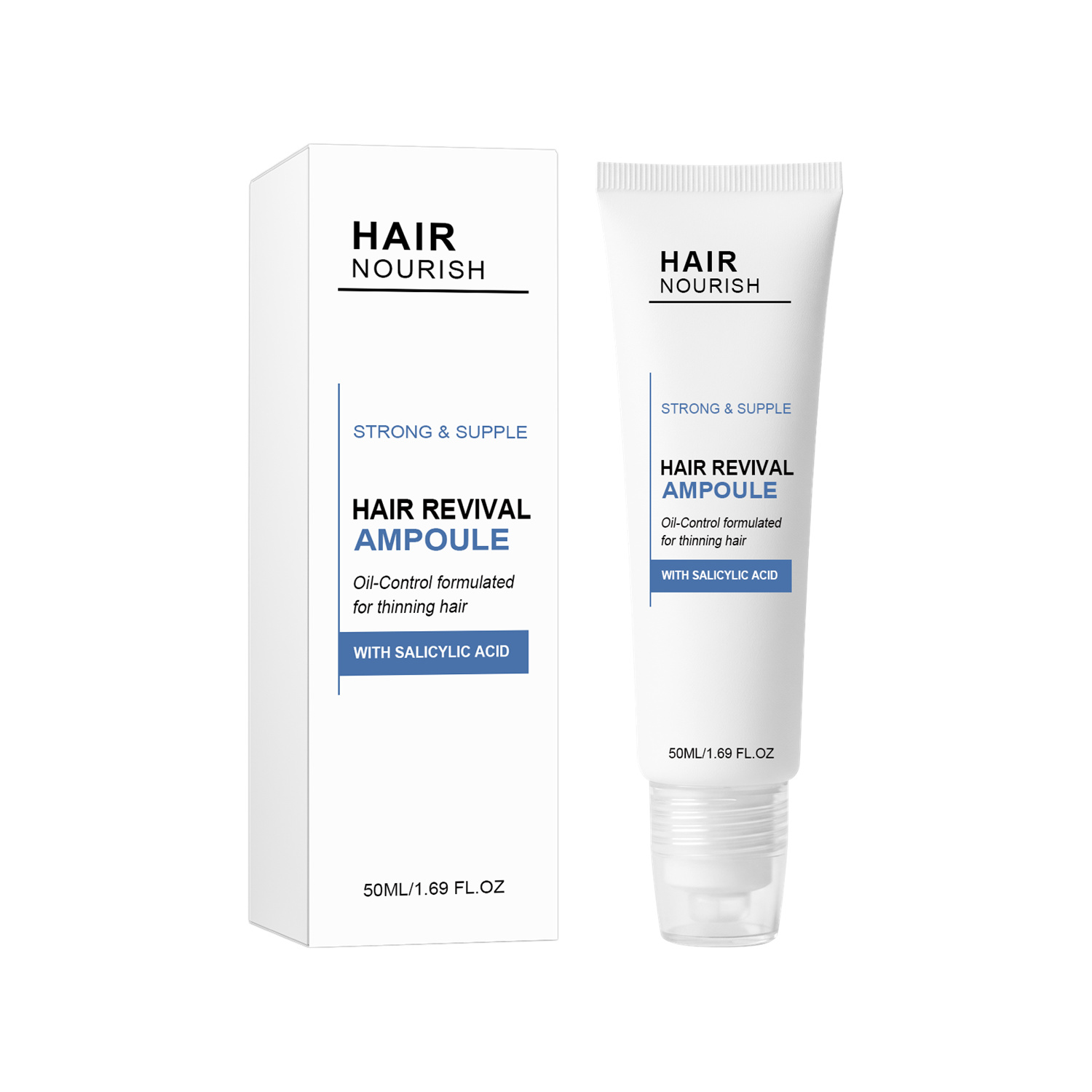 Premium Hair Nourishing Roll-On Essence | Scalp Exfoliating & Hydrating Serum with Salicylic Acid