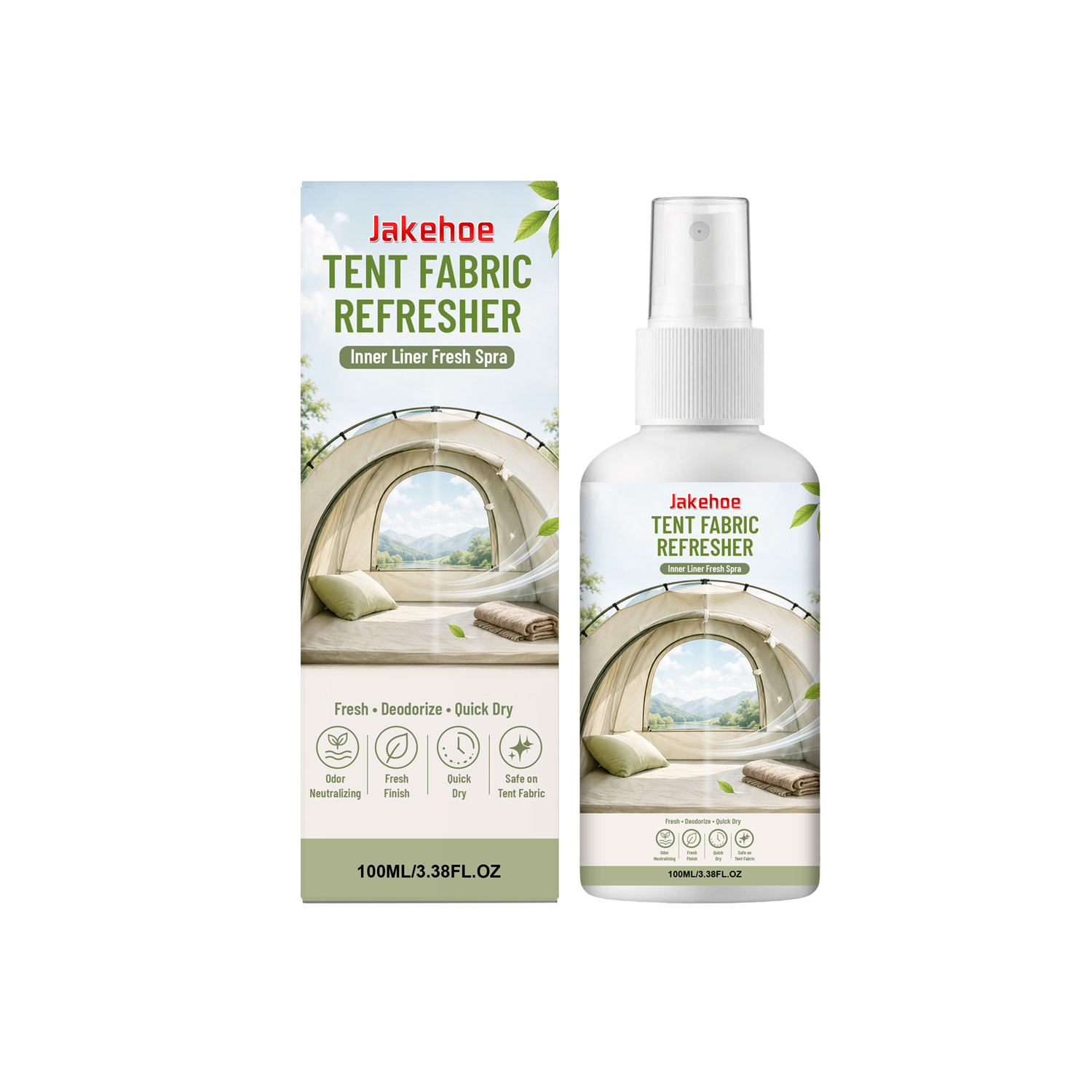 Premium Tent Fabric Refresher Spray - Odor Eliminator & Fabric Revitalizer for Camping Gear