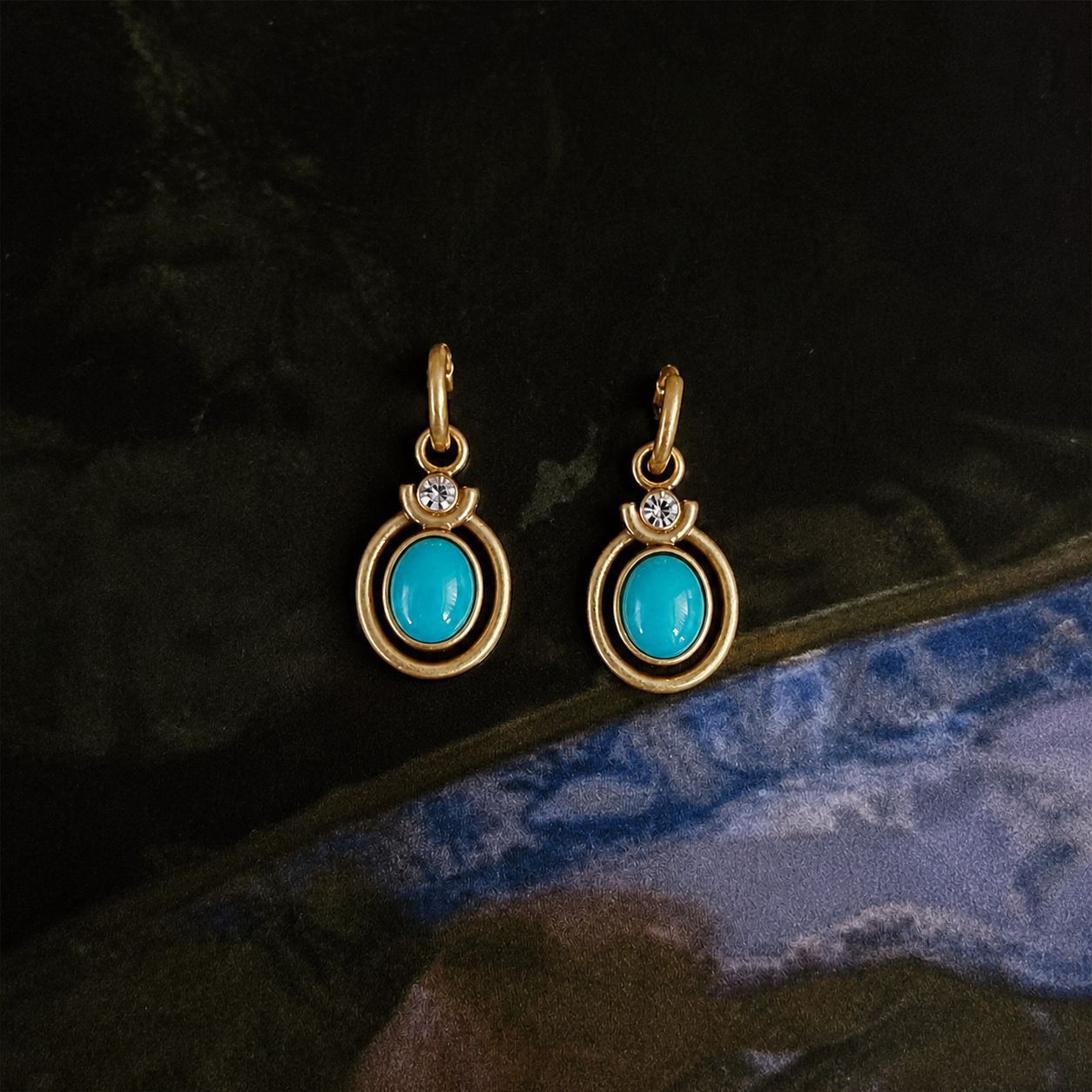 French Vintage Geometric Hoop Earrings | High-End Retro Unisex Studs