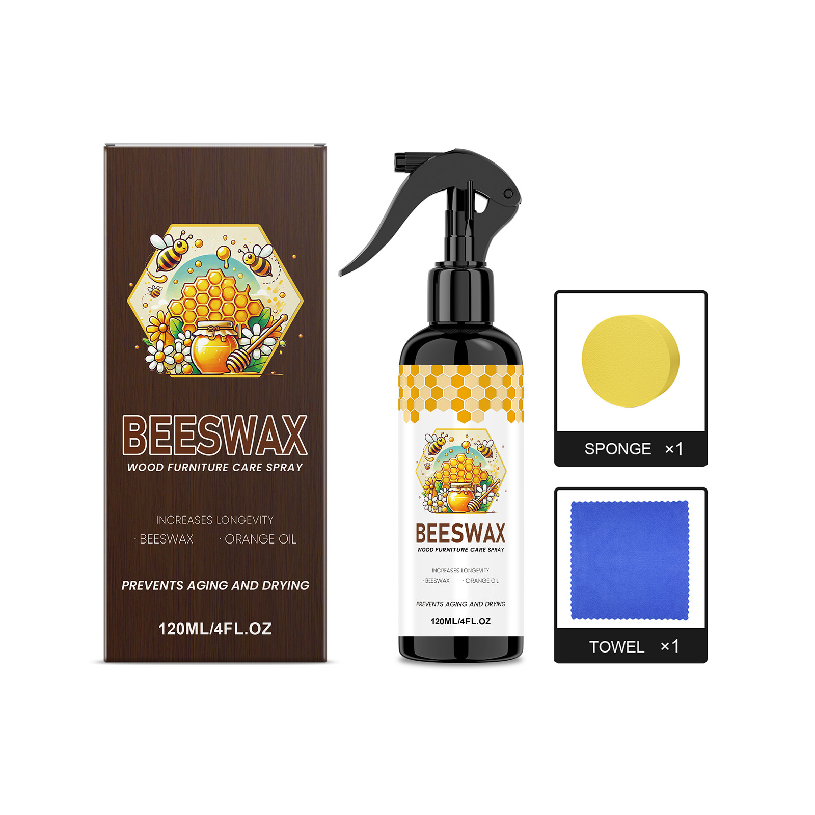 Premium Natural Beeswax Wood Furniture Polish | Restore Shine & Repair Scratches