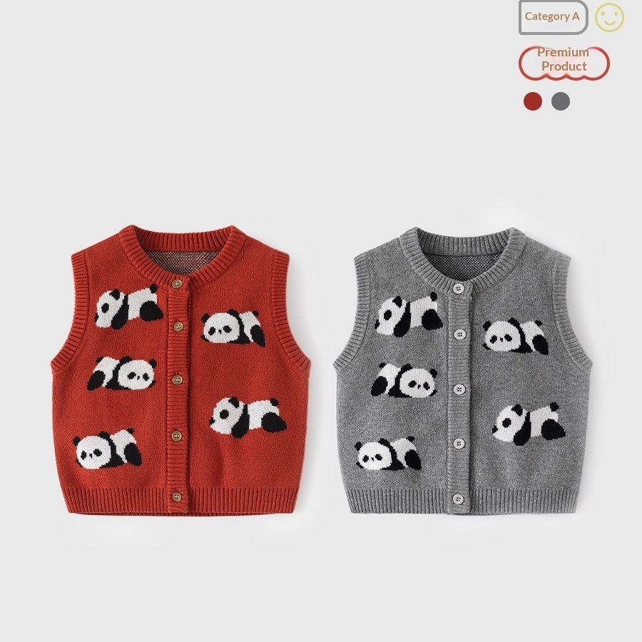 Premium Combed Cotton Knitted Baby Vest - Cute Unisex Cardigan for Infants and Toddlers