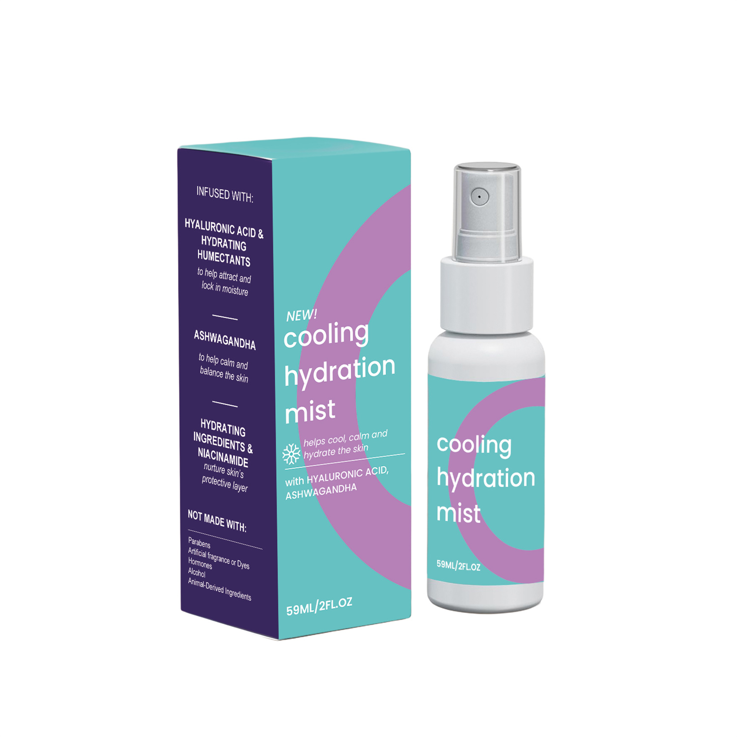 Instant Cooling Hydration Mist | Refreshing Face Spray with Hyaluronic Acid & Niacinamide