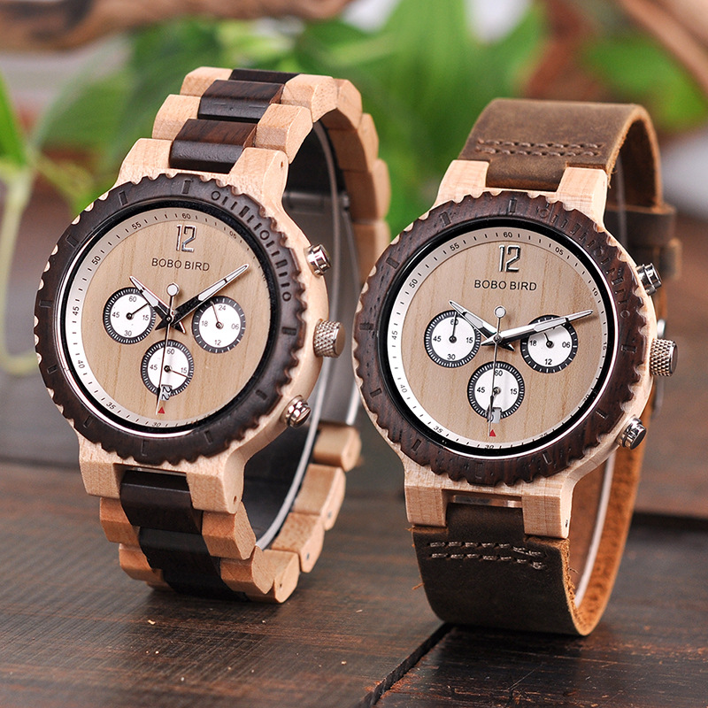 R08 Classic Wooden Analog Quartz Watch | Eco-Friendly Sporty Wristwatch