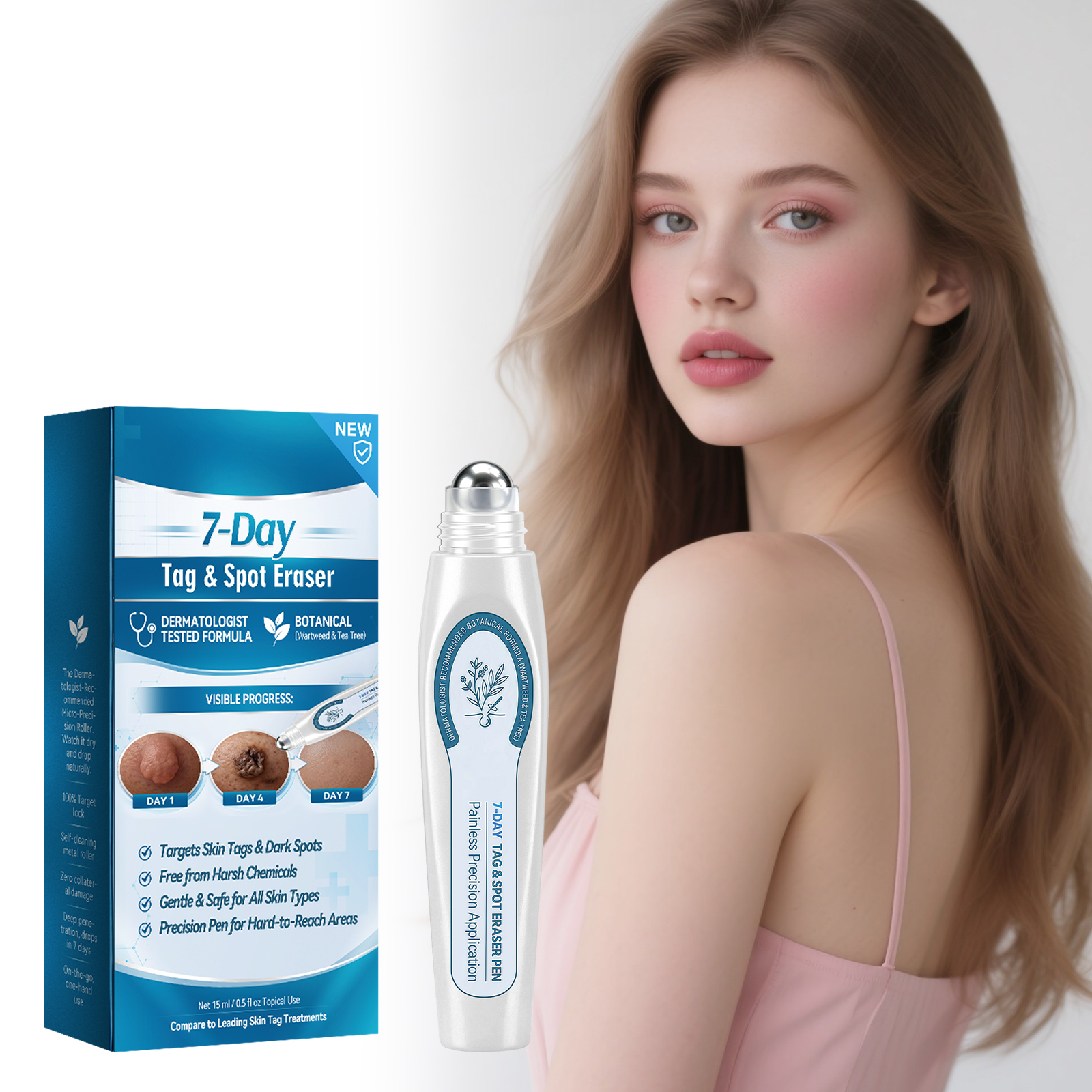 Premium Skin Growth Care Rollerball Pen (15ml) | Gentle Soothing Formula with Tea Tree Oil