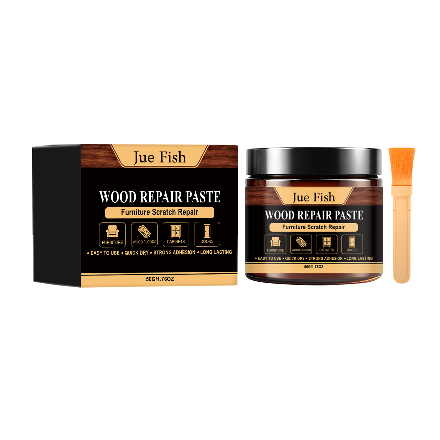 Premium Wood Repair Paste & Touch-Up Filler – Restore Furniture, Cabinets & Floors (50g)