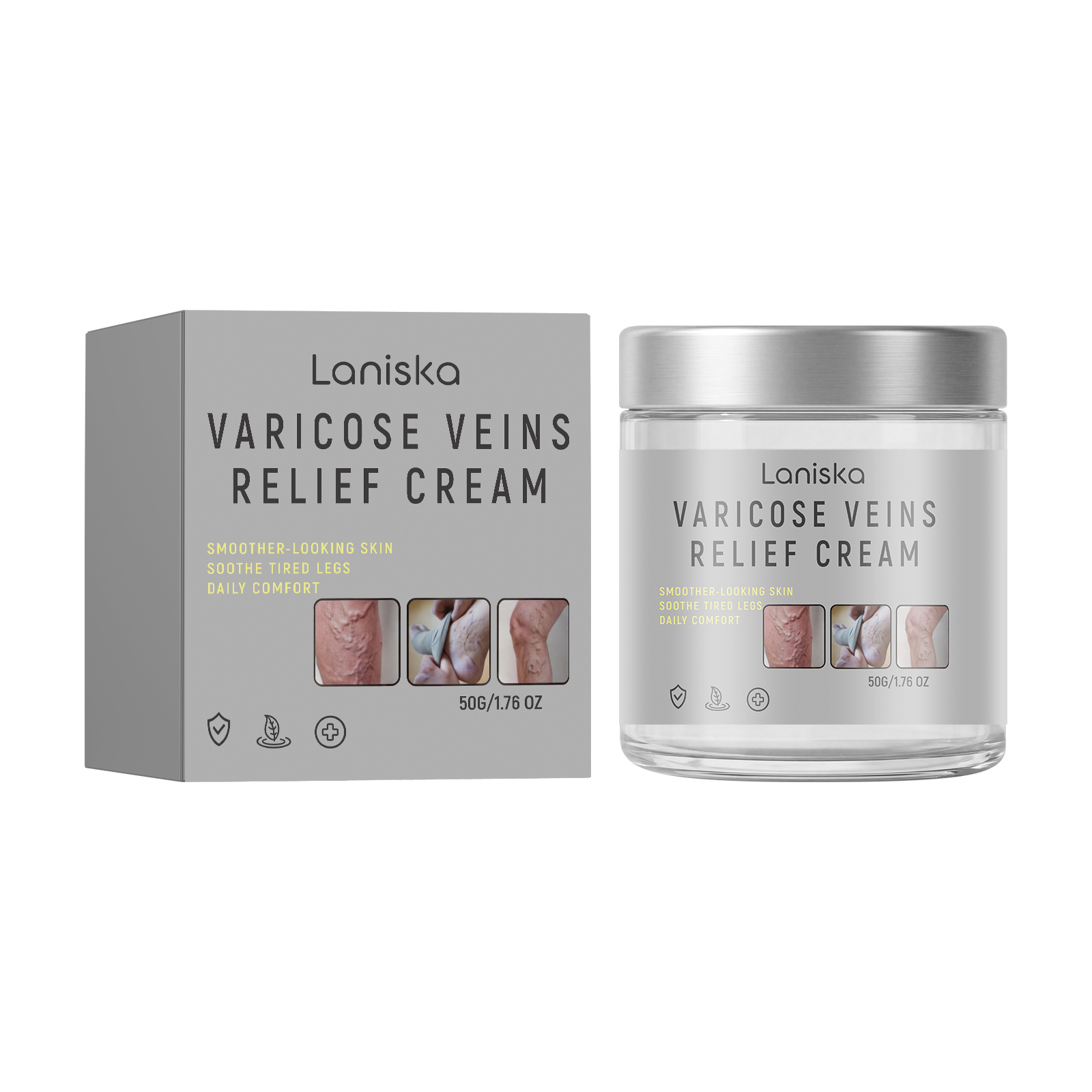 Ultra-Soothing Leg Cream - Hydrating Relief with Chamomile & Grape Leaf Extract for Tired Legs