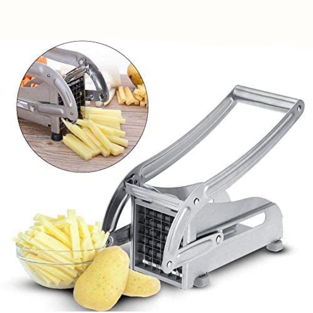 Stainless Steel Household Manual Potato Slicer, Cucumber Slicer, Multi-functional French Fries Machine
