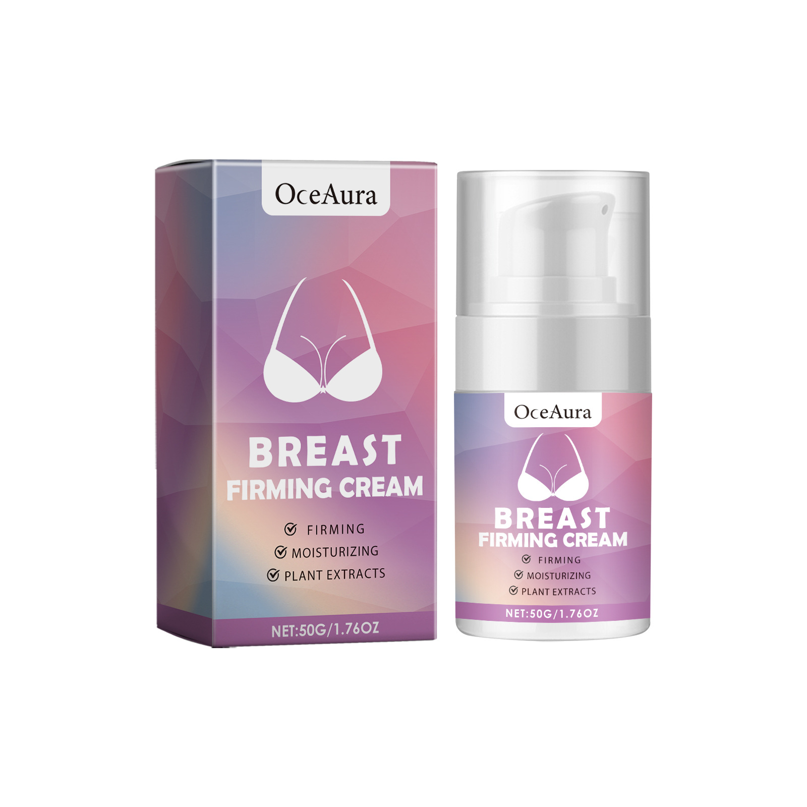 OceAura Firming Breast Care Cream - Nourishing & Hydrating Skin Massage Cream for a Lifted, Youthful Look