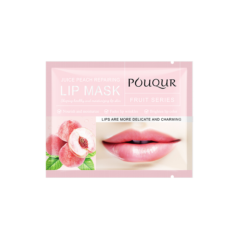 POUQUR Peach Repair Lip Mask Set (10 Sheets) – Deeply Hydrating & Nourishing Lip Care