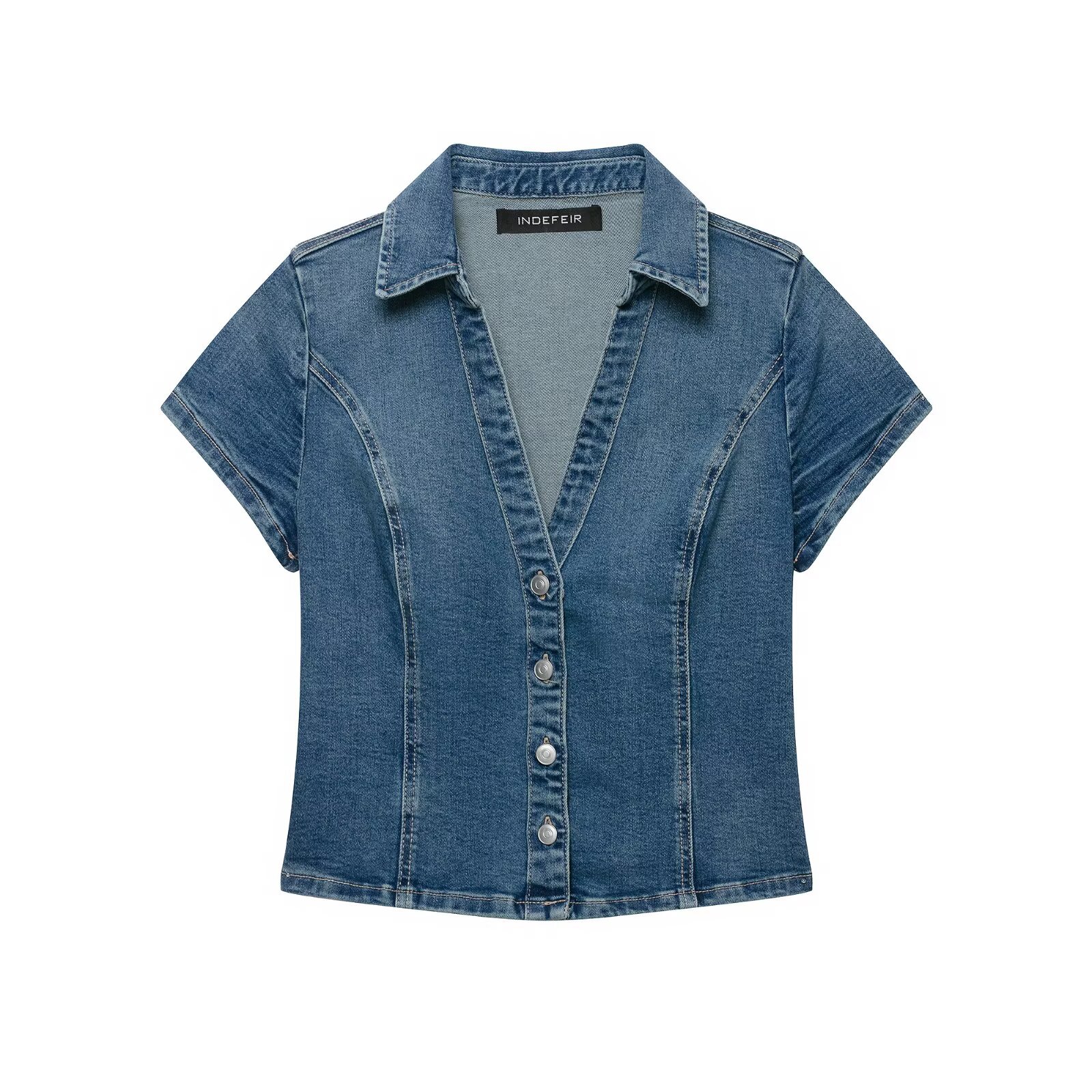 Chic Slim-Fit Short Sleeve Cardigan Top - Versatile Summer Casual Blouse