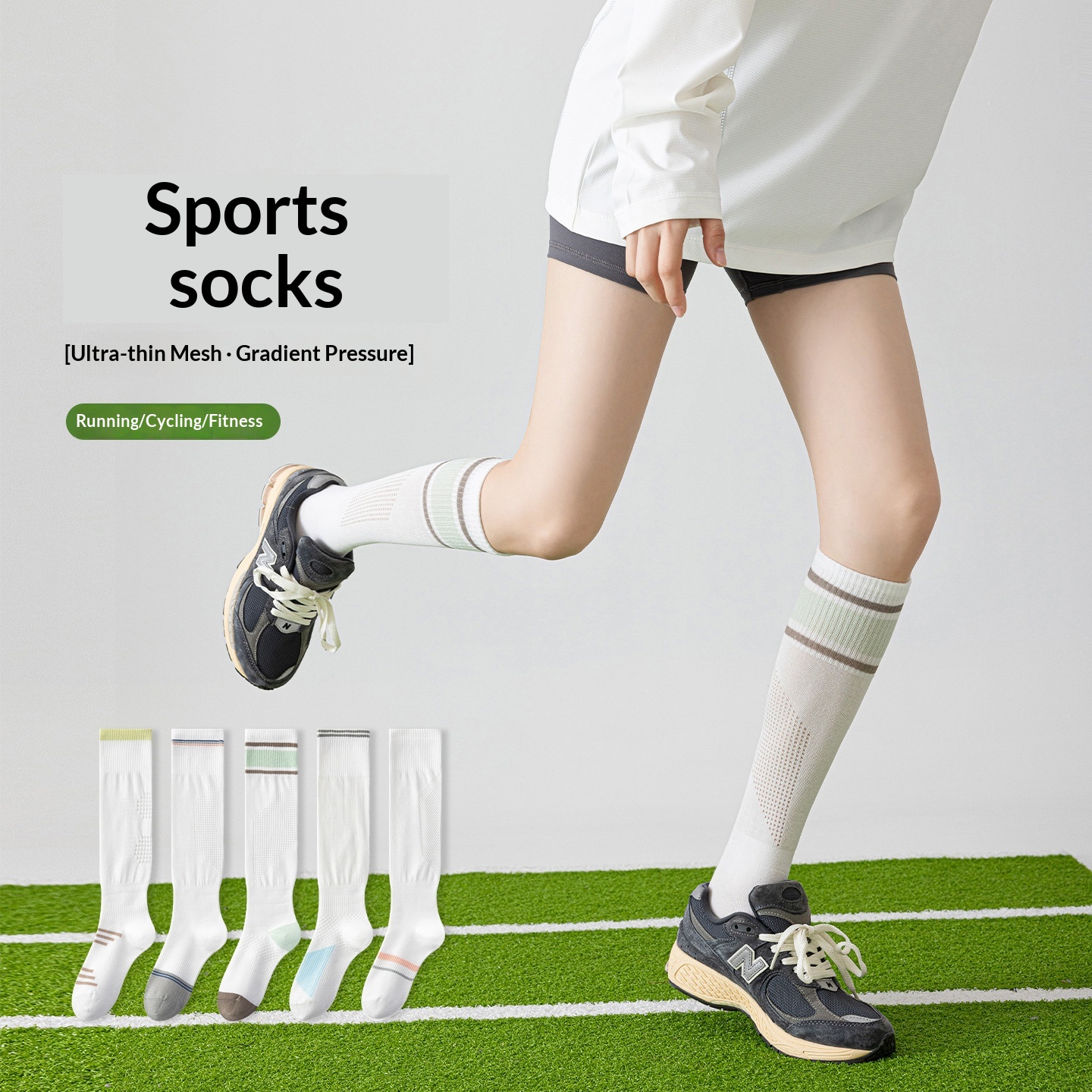 Women's Ultra-Thin Lightweight Compression Mid-Calf Sports Socks | Breathable Yoga & Athletic Socks