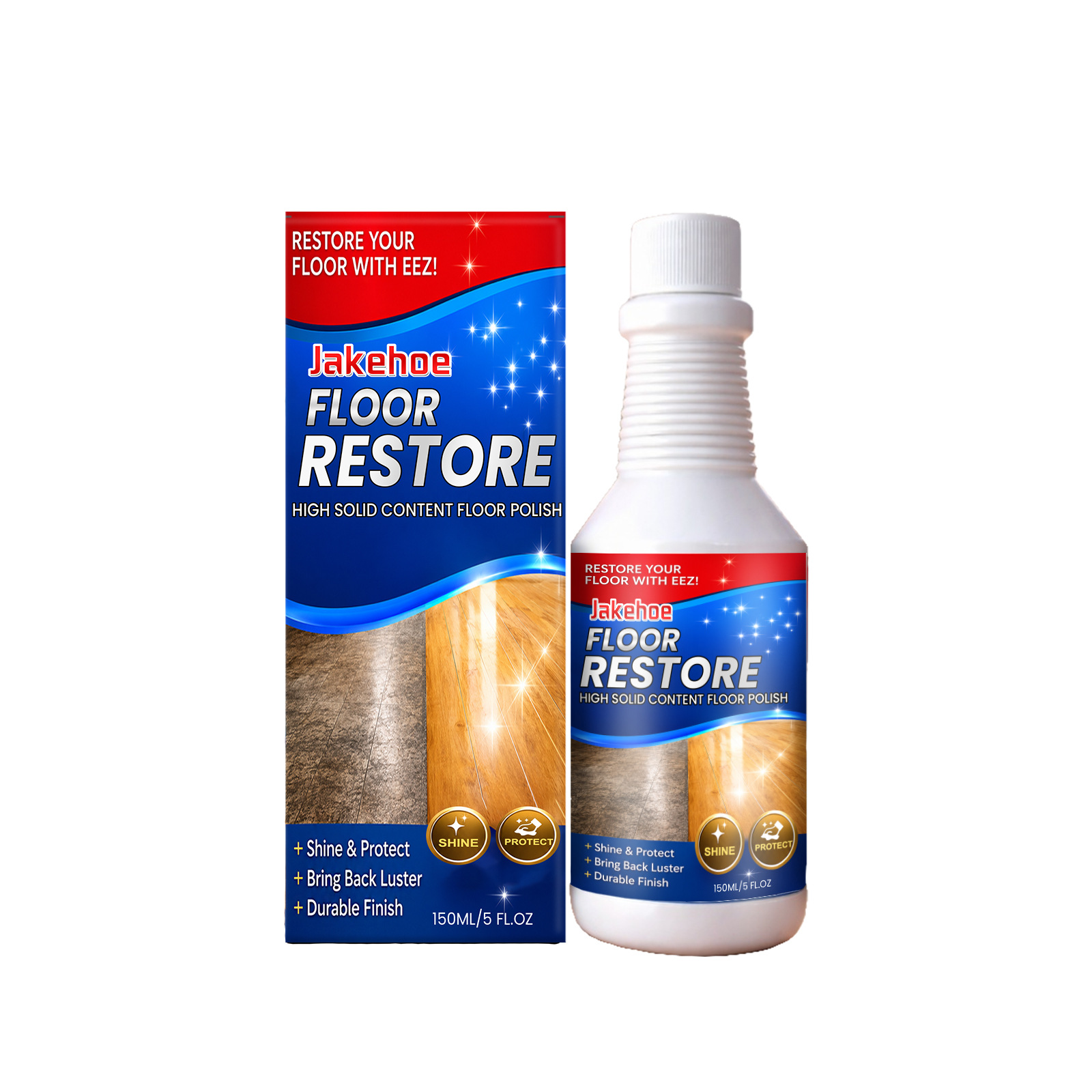 JAKEHOE Premium Floor Repair & Care Agent | Waterproof Crack Filler, Sealer & Stain-Resistant Daily Maintainer