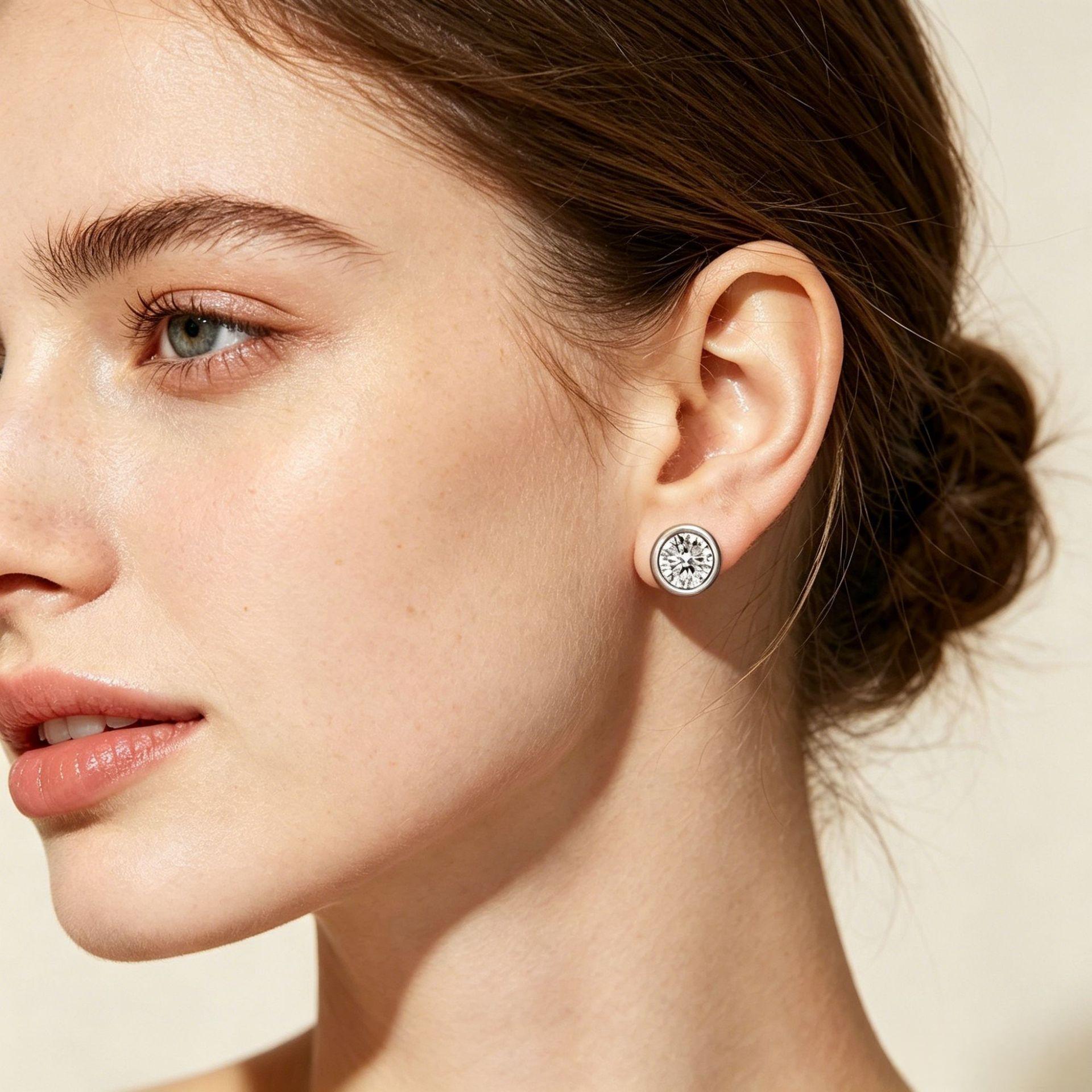 Unisex Minimalist 316L Stainless Steel Hoop Earrings | Affordable Luxury CZ Round Earrings for Men & Women