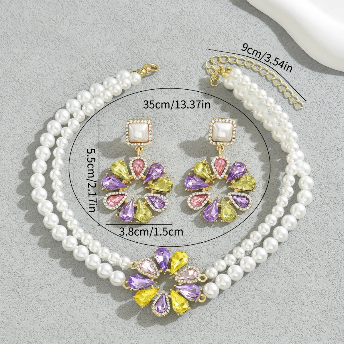 Elegant Vintage Floral Beaded Jewelry Set | Premium Matching Necklace & Earrings for Women