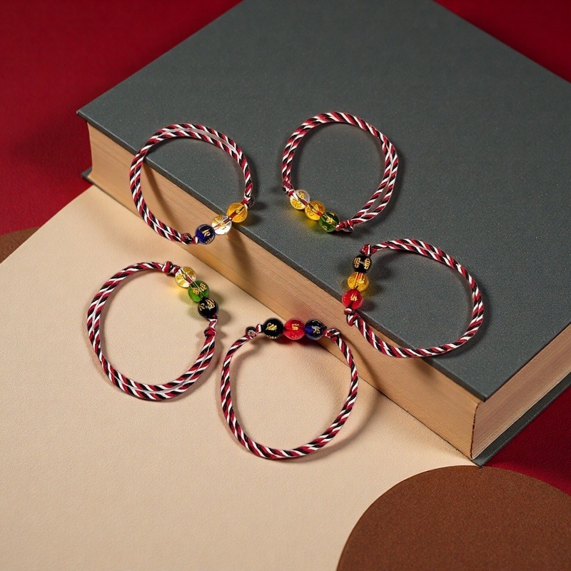 New Chinese-style Hand-woven Glazed Bead Bracelet