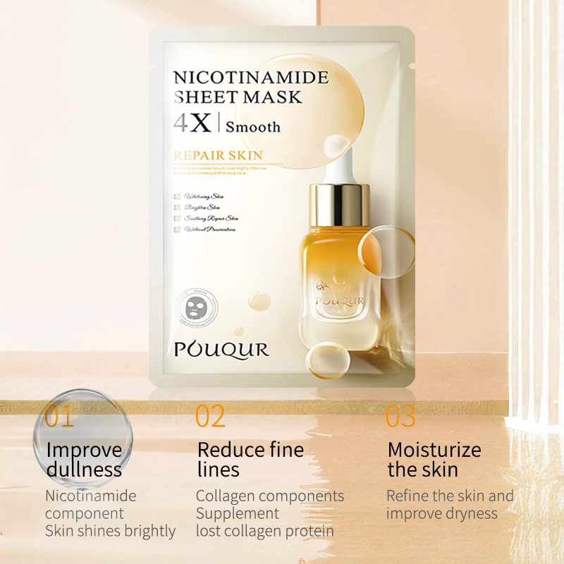 Premium Niacinamide Sheet Mask for Glowing Skin - Hydrating & Pore-Refining Face Mask