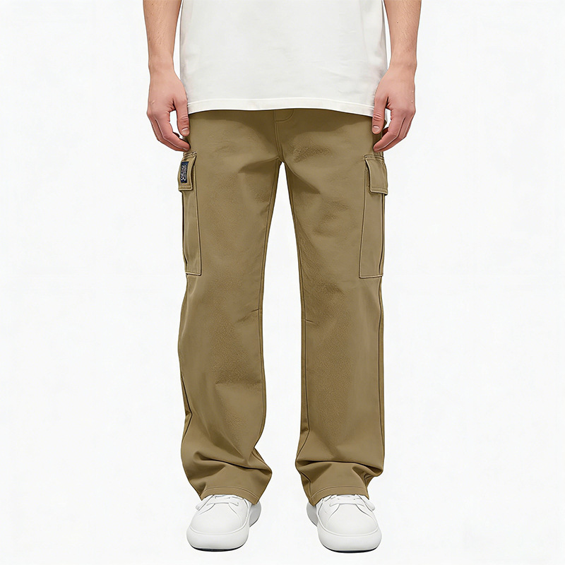 Unisex Wide-Leg Athletic Cargo Pants | Loose Fit Utility Streetwear Trousers with Belt