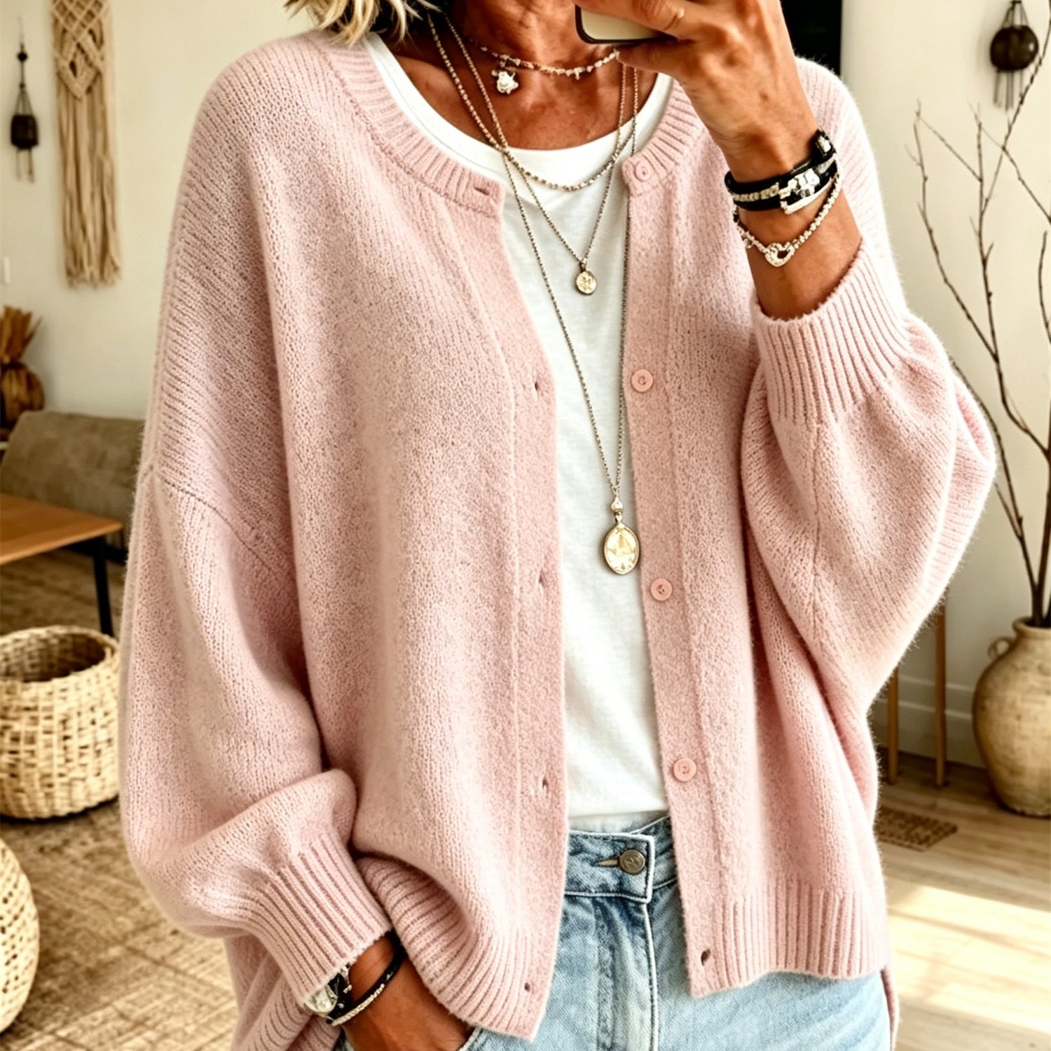 Elegant Women's Long Sleeve Shirt - Lightweight & Versatile Casual Top